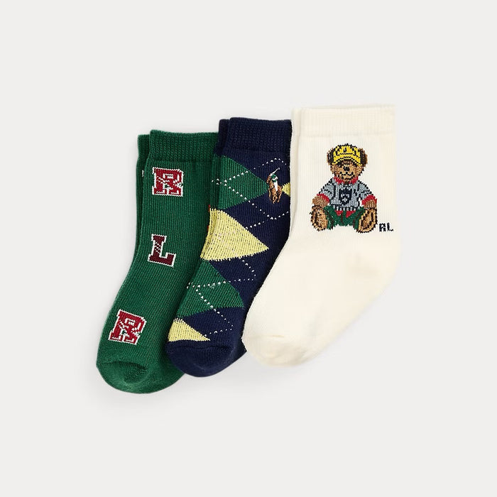 Polo Bear Crew Sock 3-Pack