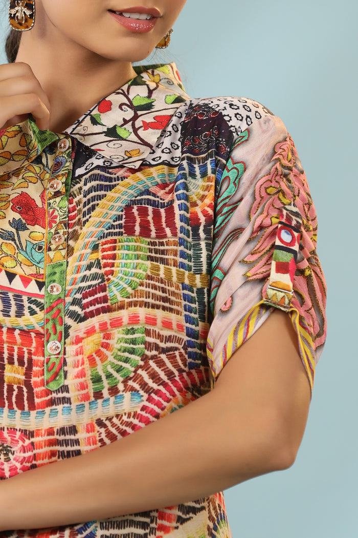 Polychrome Russian Silk Co-ord Set