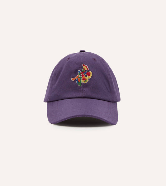 Purple 'Tapisserie' Cotton Twill Baseball Cap