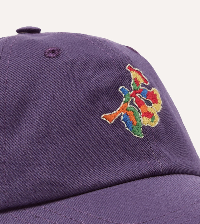 Purple 'Tapisserie' Cotton Twill Baseball Cap
