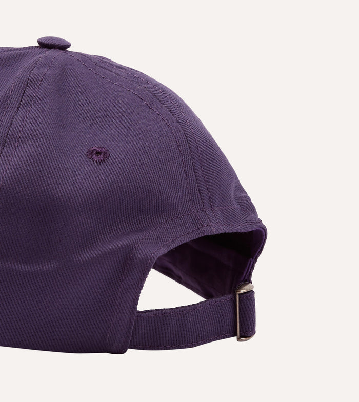 Purple 'Tapisserie' Cotton Twill Baseball Cap