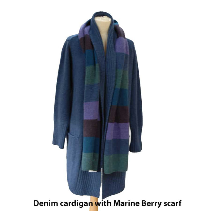 Rib Edge Lambswool Jacket with Pockets