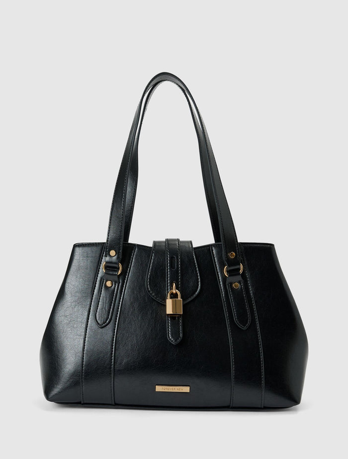 Riley Retro Lock Tote Bag Forever New