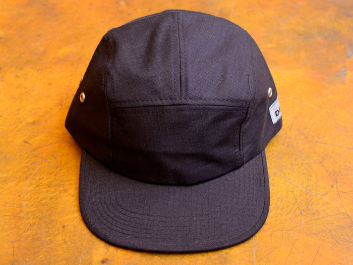 Ripstop 5 Panel Cap - Black