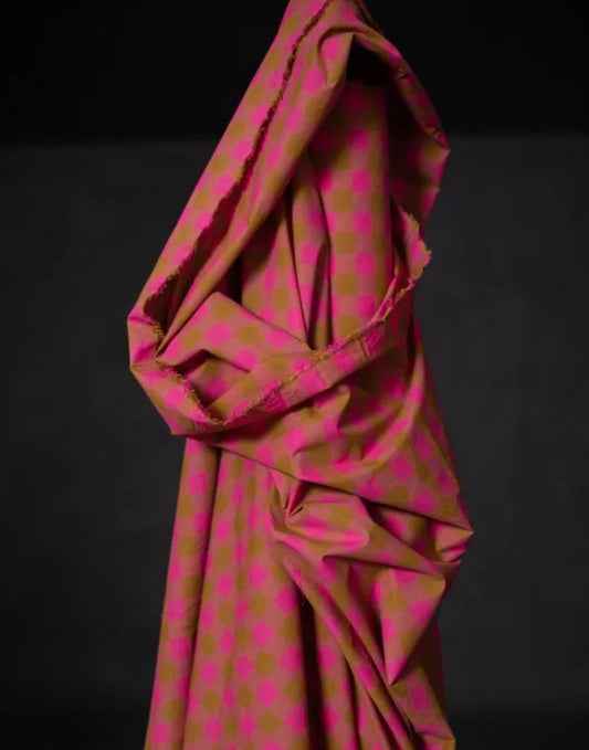 Ritsy Watercolour Check Cotton Fabric