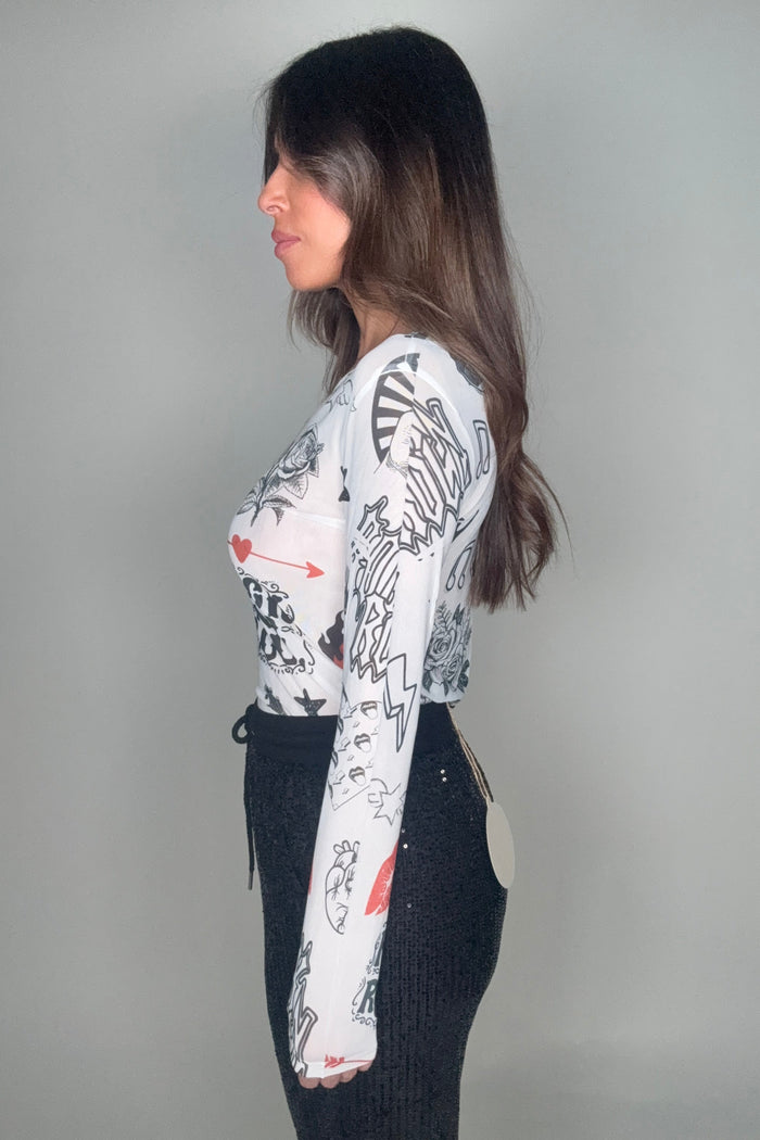 Style the Rock N Roll Mesh Top exclusively at Born To Glam