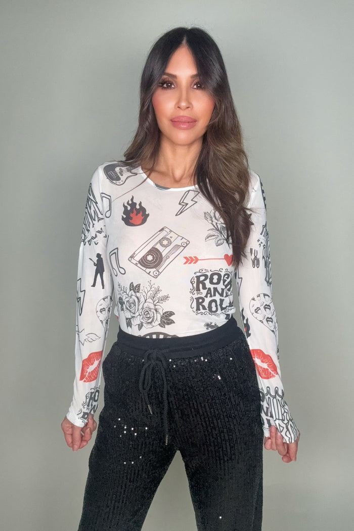 Style the Rock N Roll Mesh Top exclusively at Born To Glam