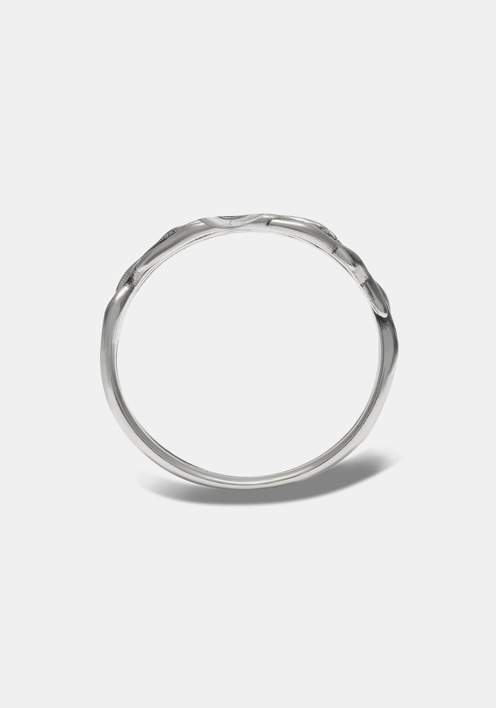 Rosethorn Sterling Silver Black Spinel Band - 9mm
