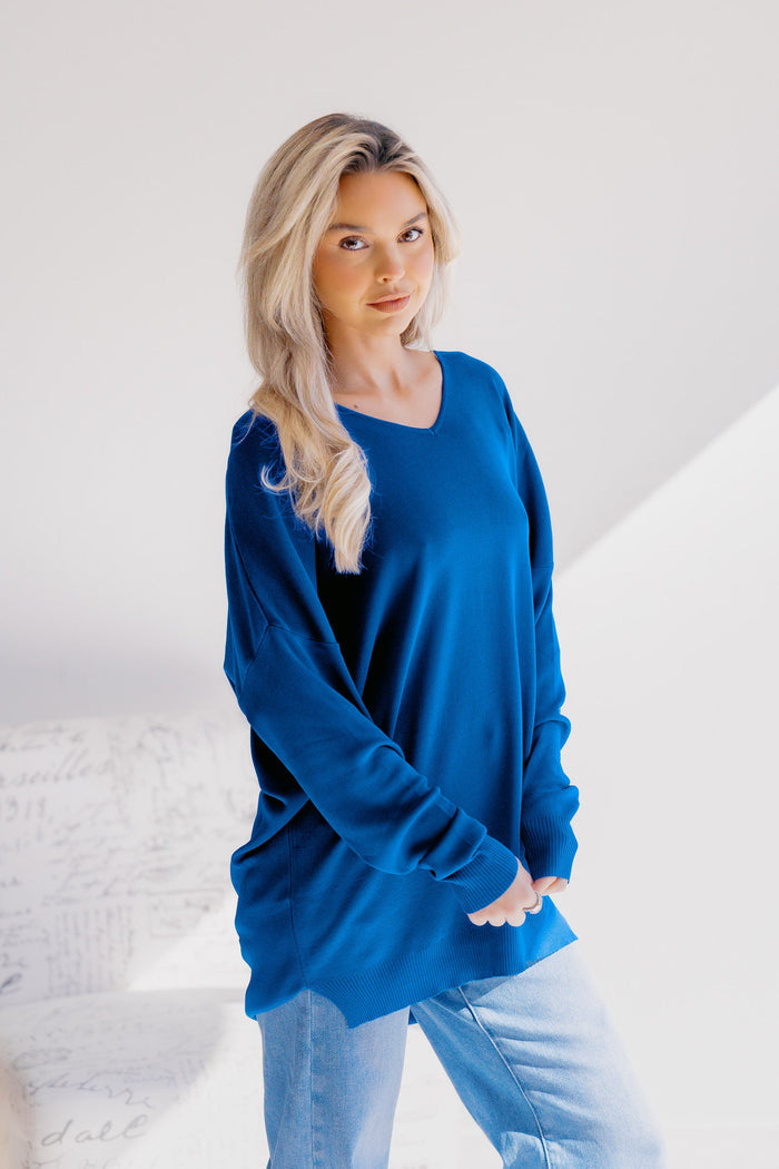 Royal Tide V Neck Sweater
