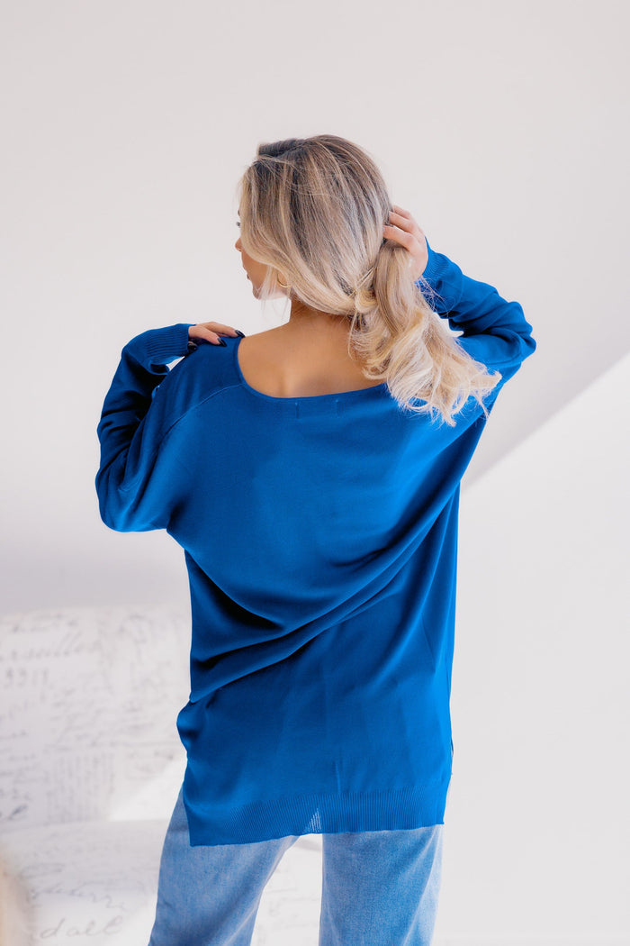 Royal Tide V Neck Sweater