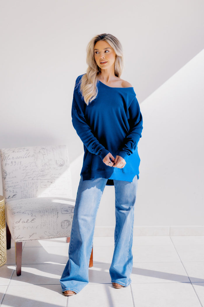 Royal Tide V Neck Sweater