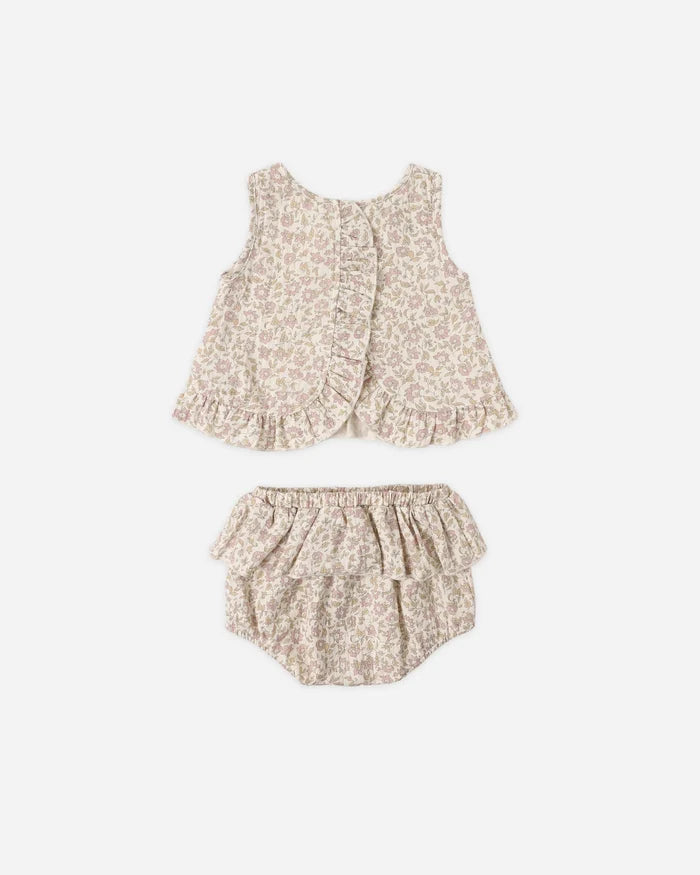 Ruffled Tulip Top + Bloomer Set | Dahlia | Baby