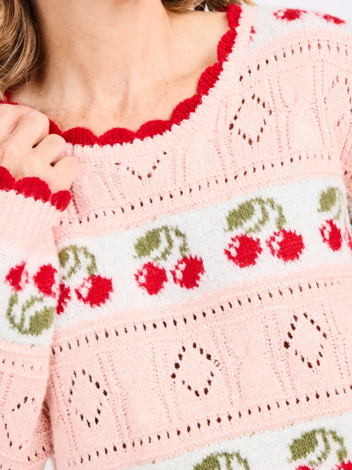 Sadie & Sage Cherry ON Top Sweater - Crush Marketplace