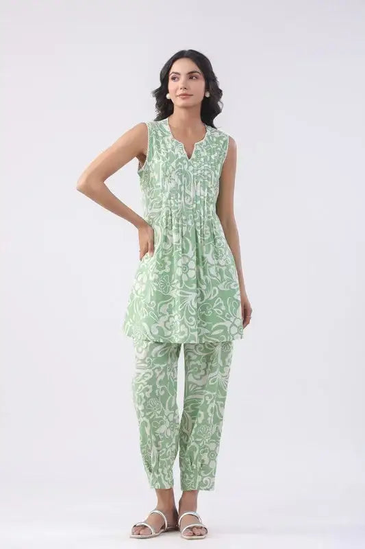 Sage Green Cotton Co-ord Set