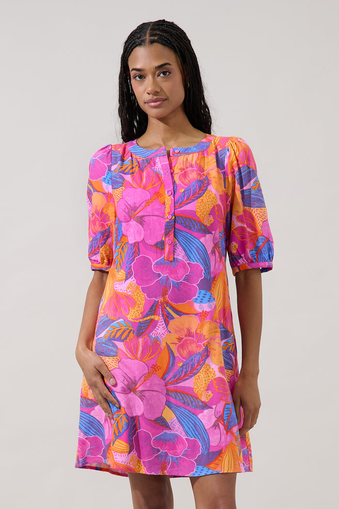 Samrie Shift Mini Dress Chelsy Floral