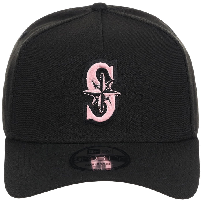 Seattle Mariners MLB Black x Pink FASHION CORE New Era 9FORTY A-Frame