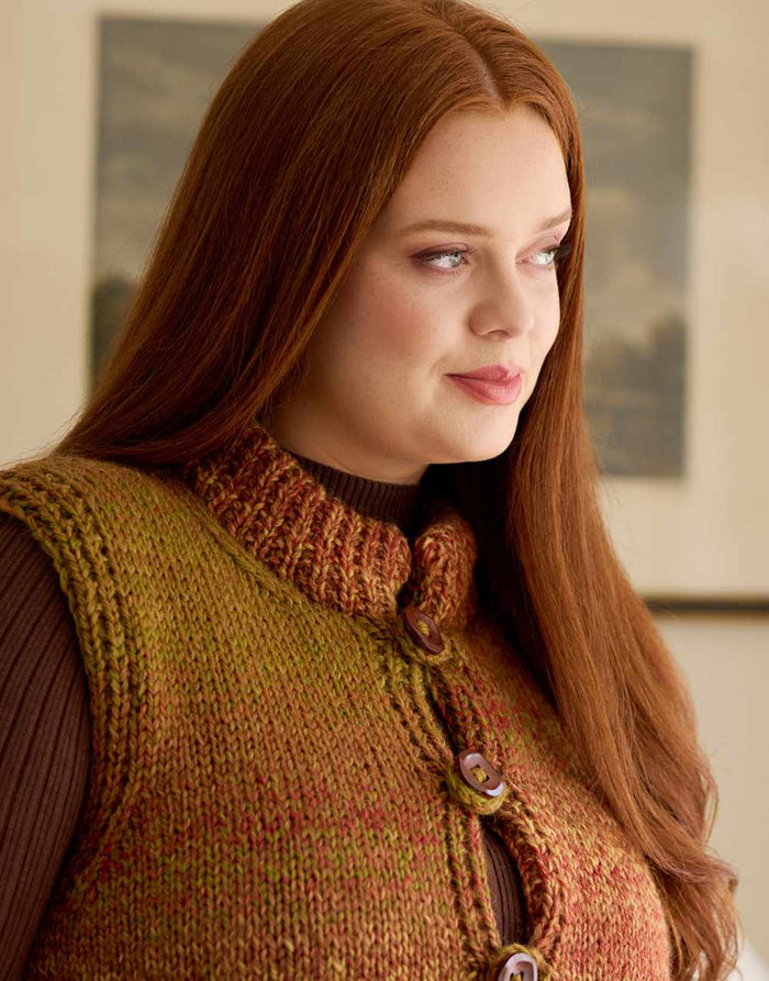 Selene Gilet & Jacket Knitting Pattern for Retreat Twist Chunky Yarn, Chloe Birch