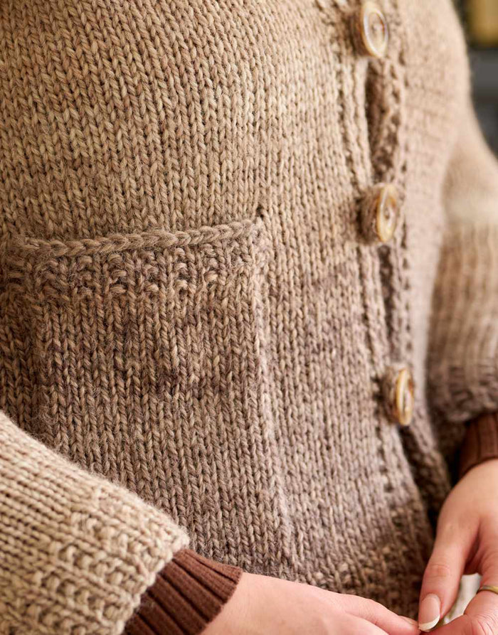 Selene Gilet & Jacket Knitting Pattern for Retreat Twist Chunky Yarn, Chloe Birch