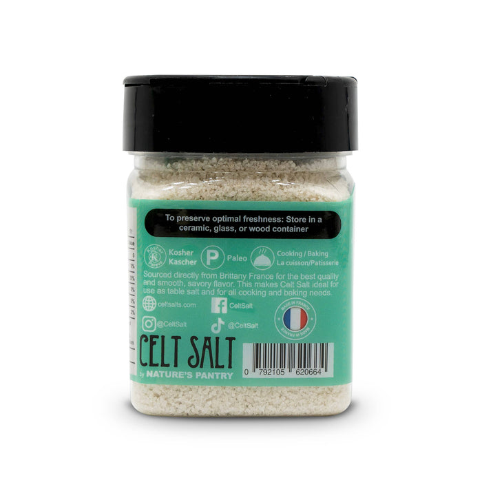 Shaker of Fine Ground Celt Salt- (1/2 lb) 8 oz.