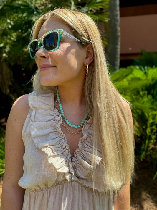 Shwood Canby Shell glasses on model