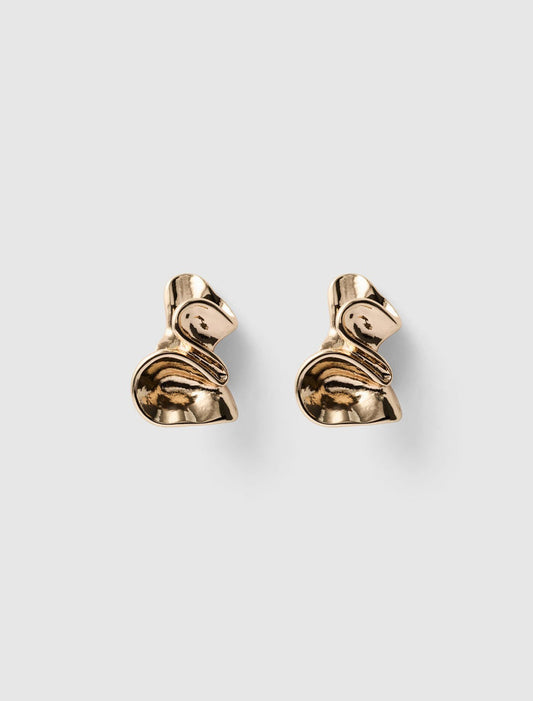 Signature Riley Curly Stud Earrings 0 Gold Forever New