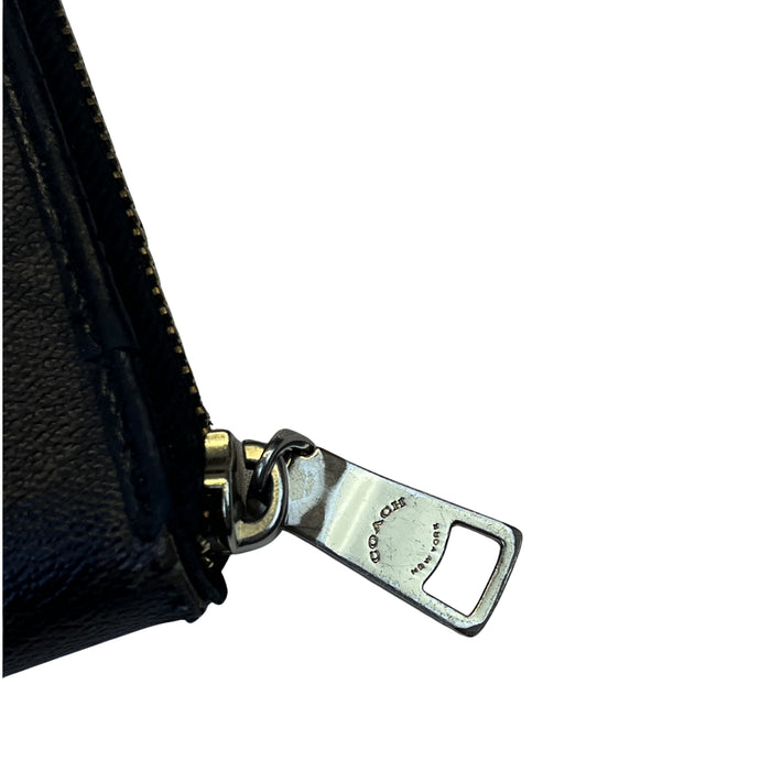 COACH Signature Zip Around Peněženka (hnědo/černá)