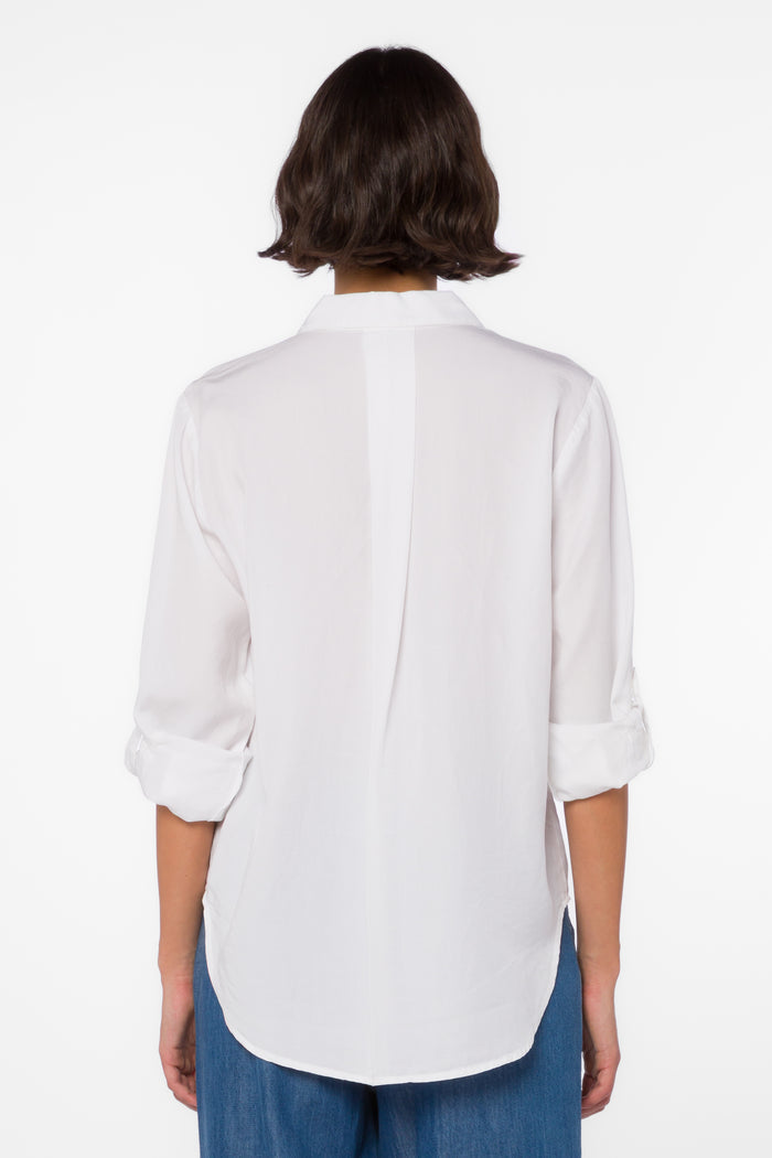 Sirena Optic White Shirt - Tops - Velvet Heart Clothing