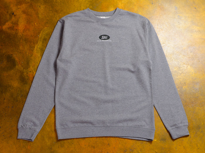 SM Oval Embroidered Crew - Gunmetal Grey