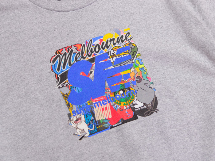 SM Sticker Toss T-Shirt - Athletic Heather