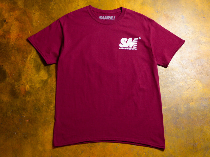 SM T-Shirt - Burgundy / White