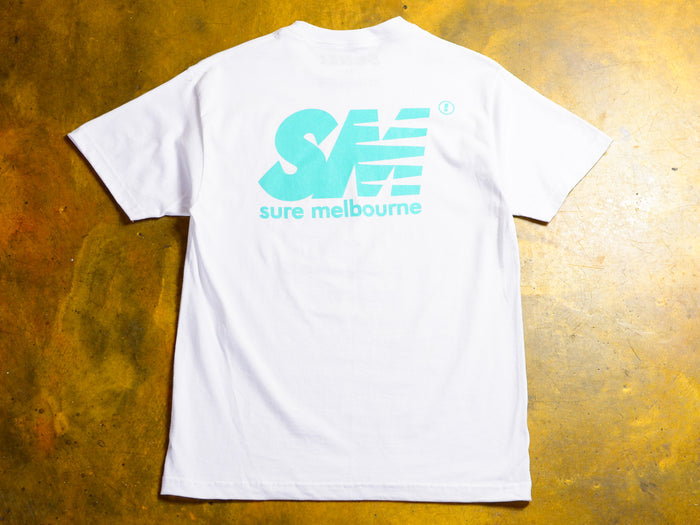 SM T-Shirt - White / Jade