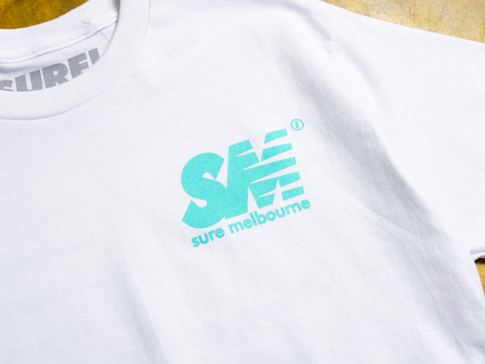 SM T-Shirt - White / Jade