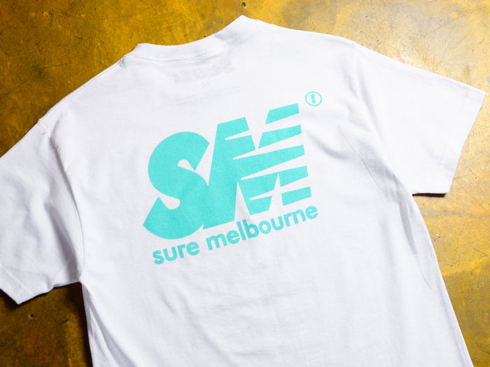 SM T-Shirt - White / Jade