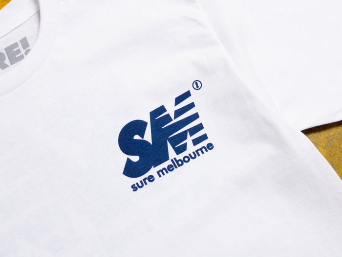 SM T-Shirt - White / Navy
