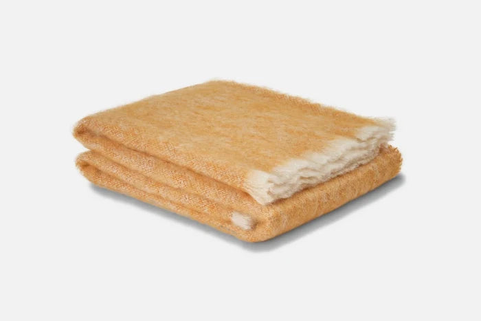Ochre - Brushed Mohair Throw