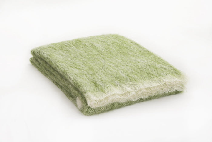 Green - Brushed Mohair Throw