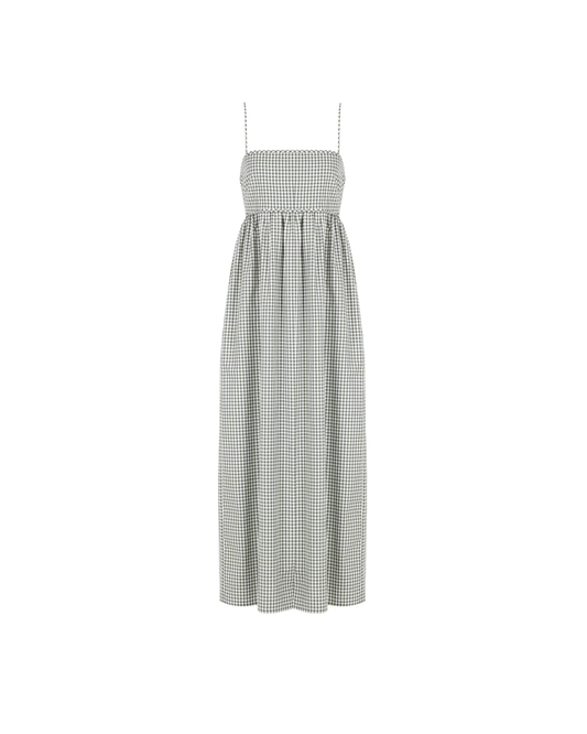 SPRITZ SUNDRESS OLIVE GINGHAM