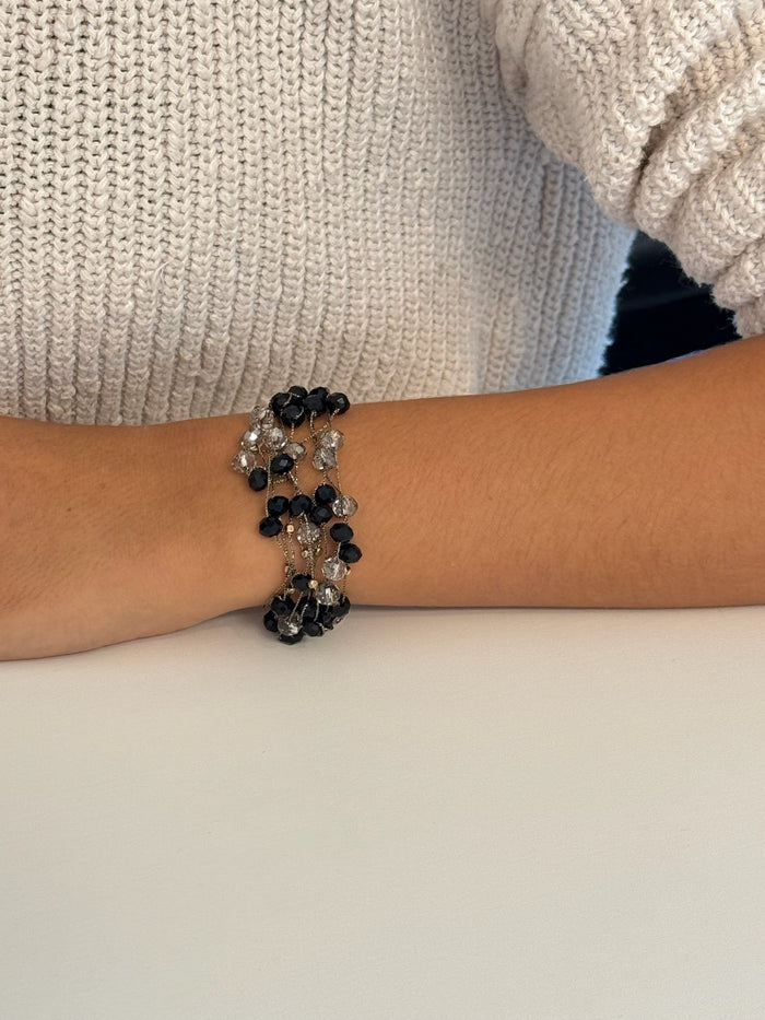 Stella black bracelet on model