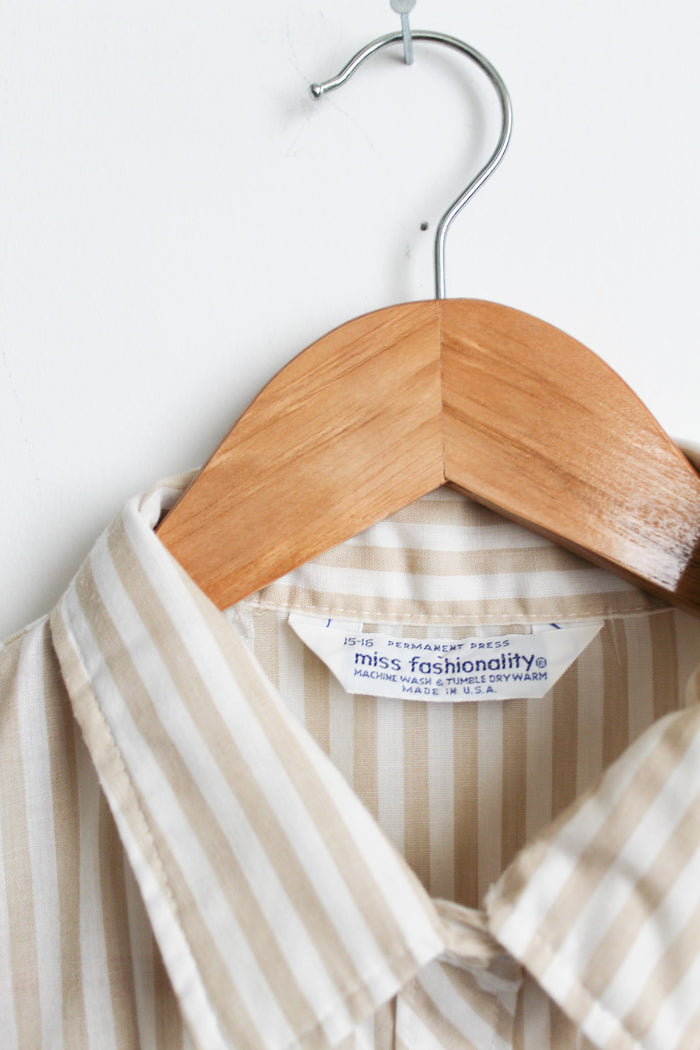 striped oxford button up