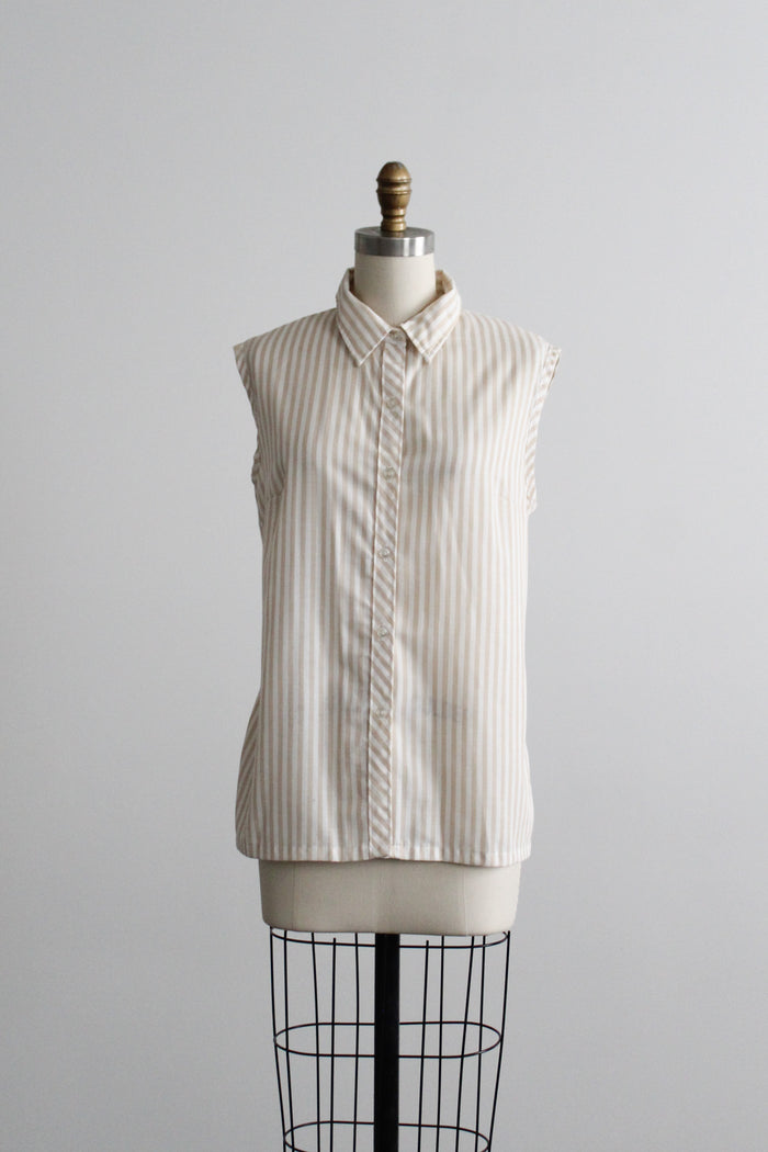 striped oxford button up