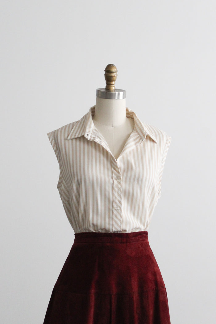 striped oxford button up