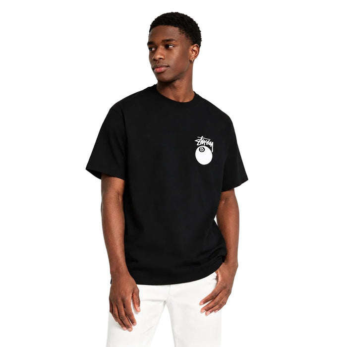 Stussy 8 Ball Pigment Dyed Tee Black - AFewVibe