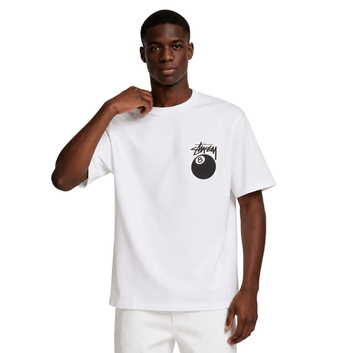 Stussy 8 Ball Tee White - AFewVibe