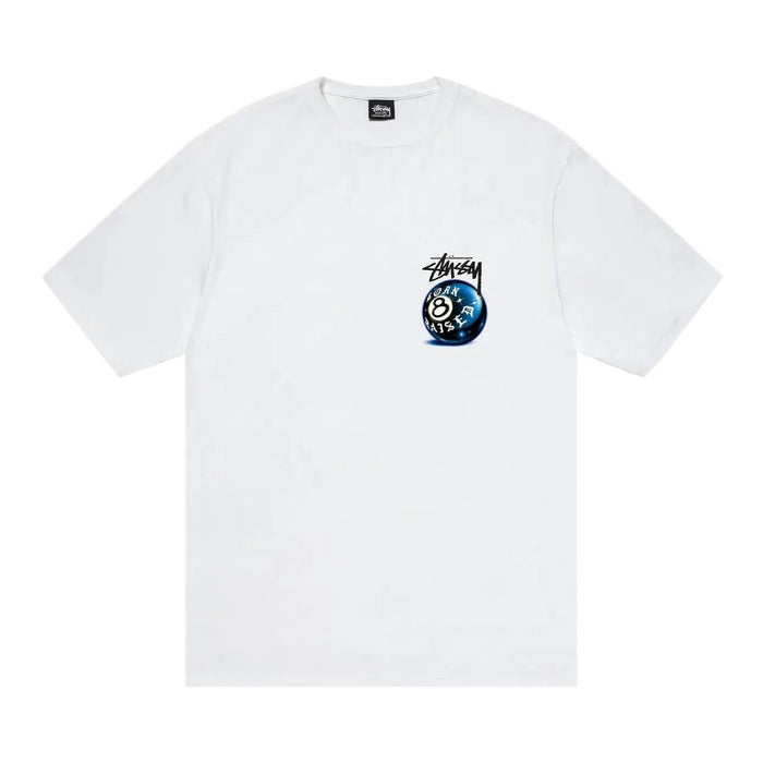 Stussy Born X Raised 8 Ball Tee White - AFewVibe