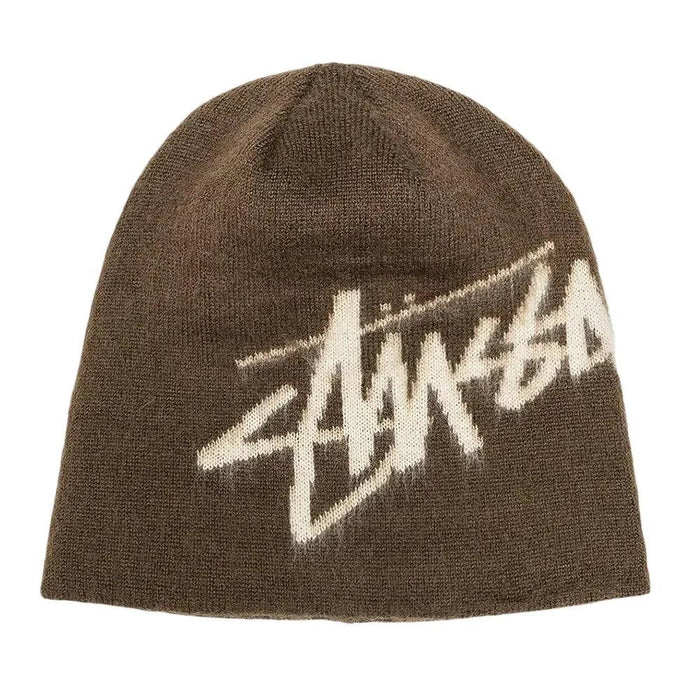 Stussy Brushed Out Stock Skullcap Brown - Afewvibe
