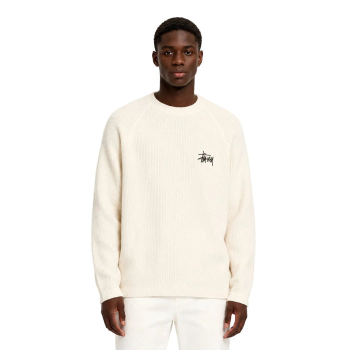 Stussy Raglan Thermal Long-Sleeve Crew Bone - AFewVibe