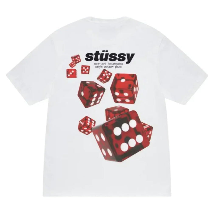 Stussy Rollers Tee White - Afewvibe