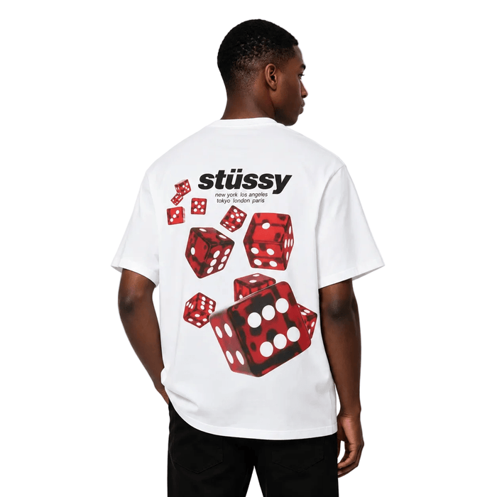 Stussy Rollers Tee White - AFewVibe