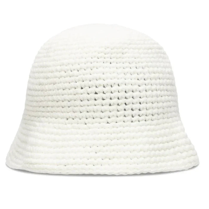 Stussy Swirly S Knit Bucket Hat Bone - Afewvibe