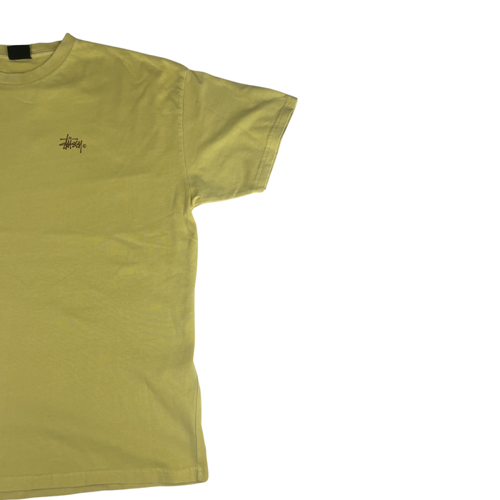 Stussy Vintage T-Shirt – Custom Obarvené na Světle Žlutou